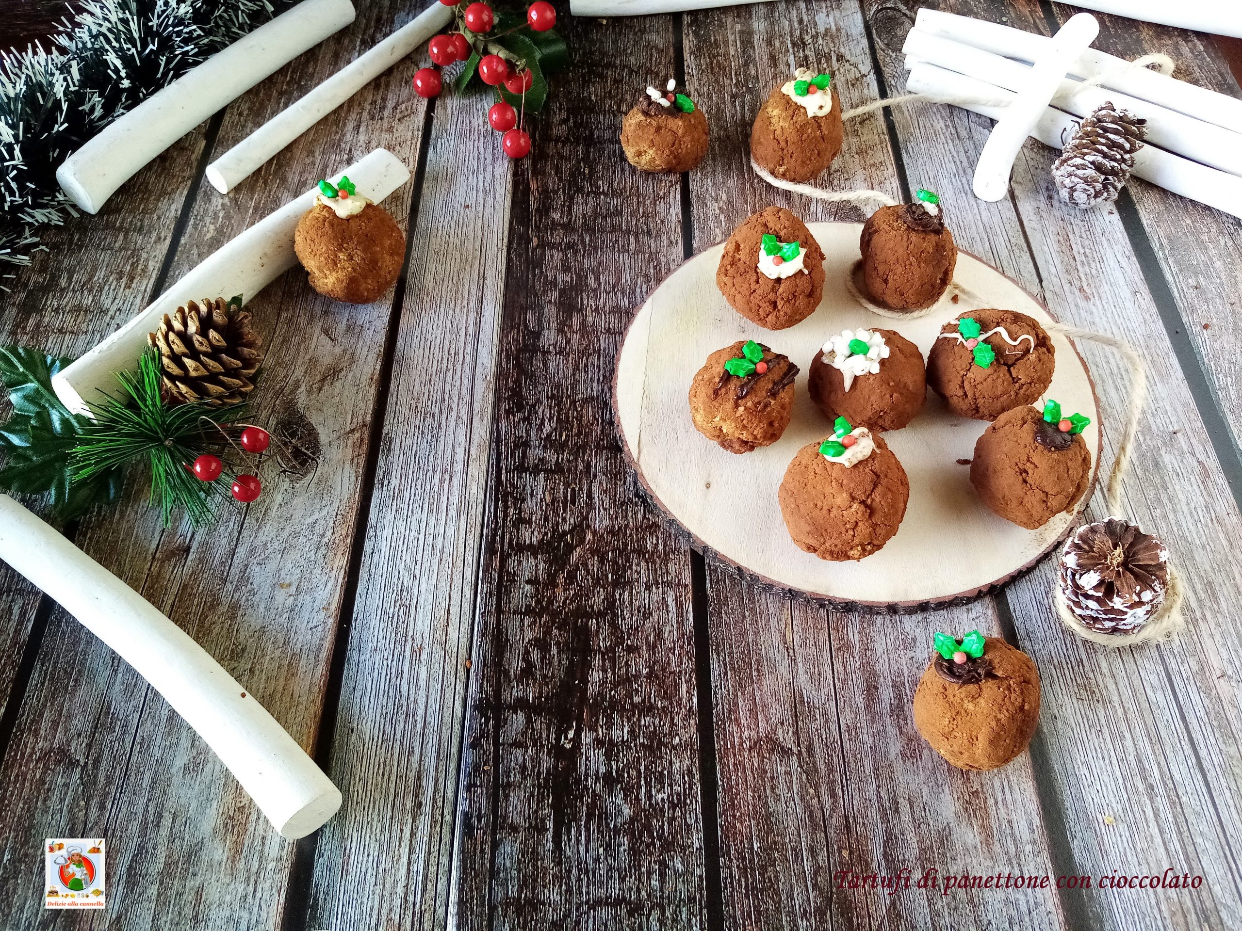 Panettone-truffels met chocolade: heerlijke bonbons gevuld