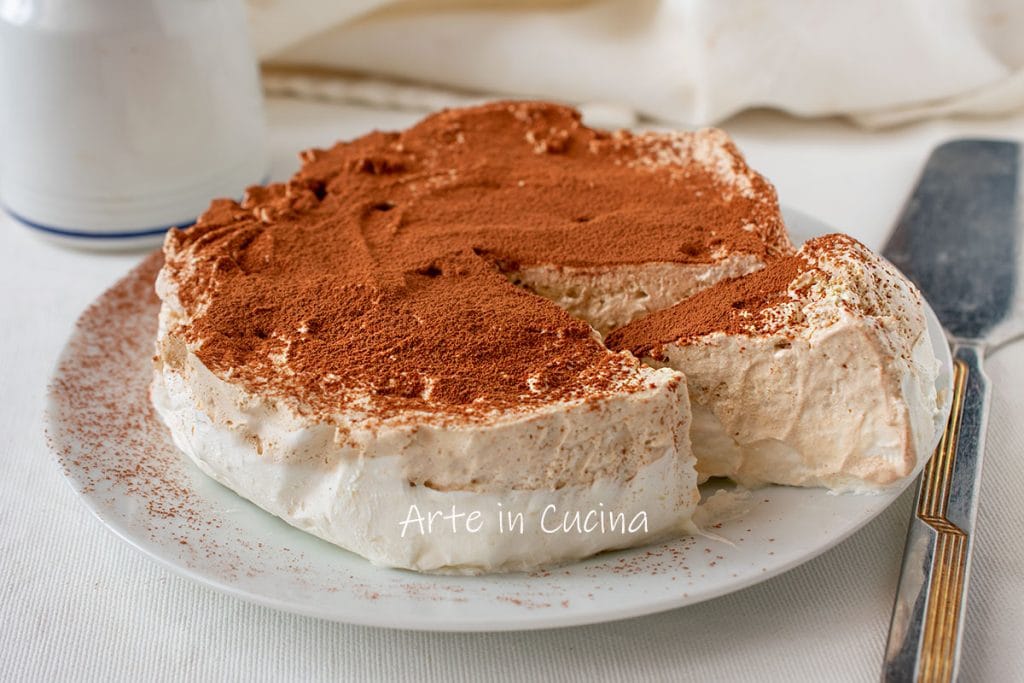 Semifreddo taart met koffie en kokos