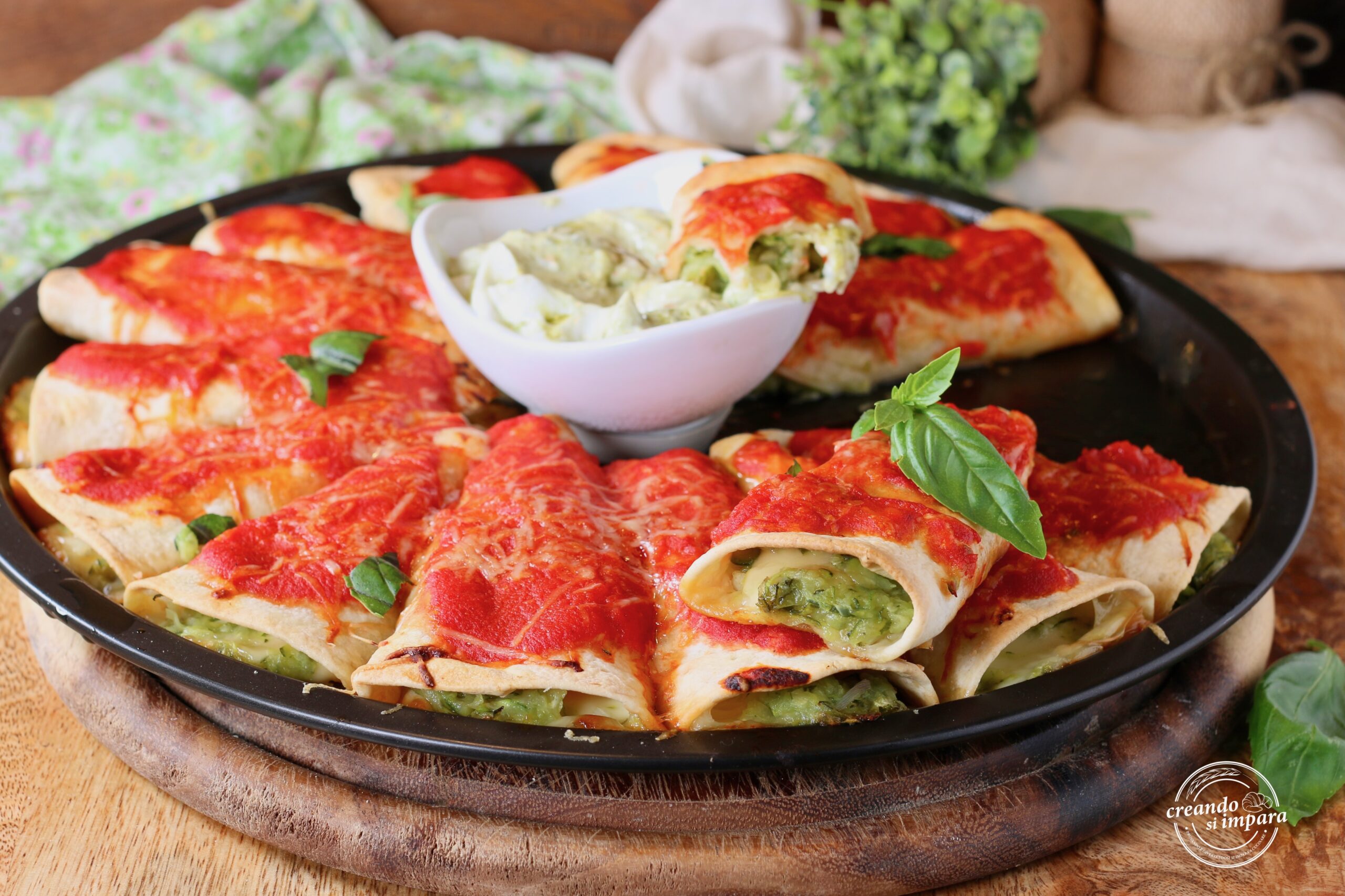 Tortilla taart met courgettes