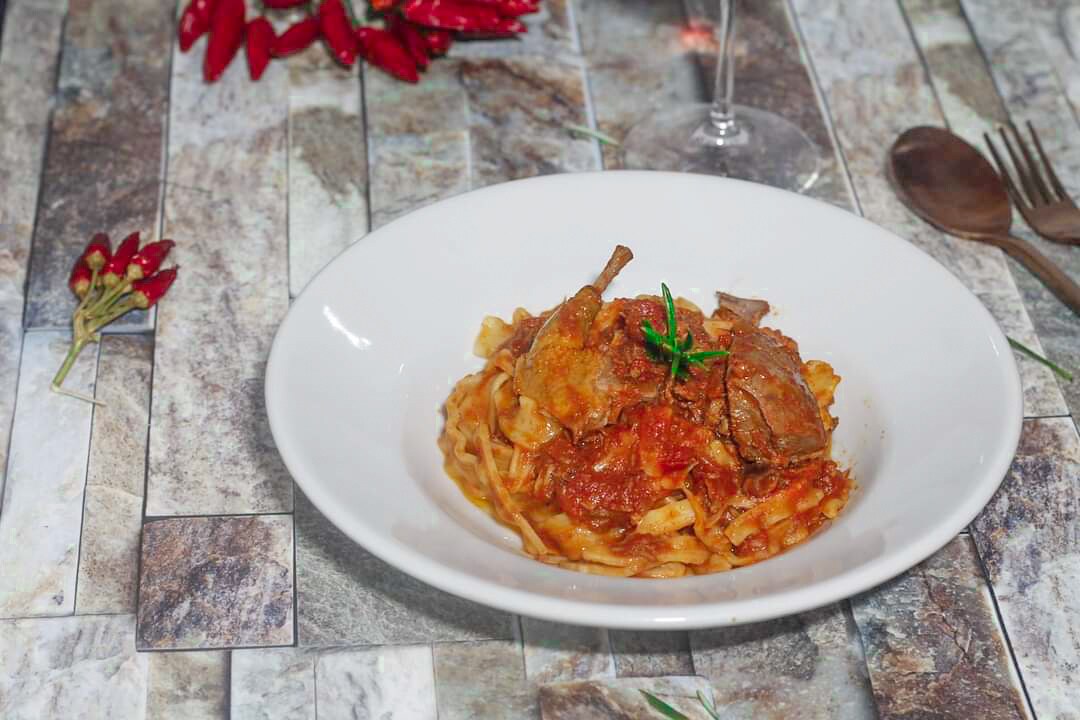 Reginette met duivenragù