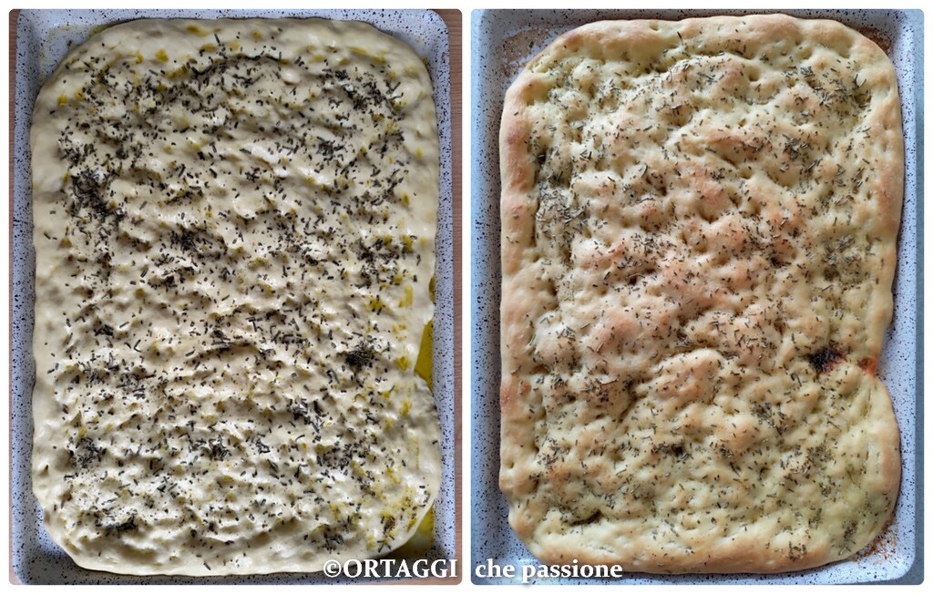 uitrollen en bakken focaccia
