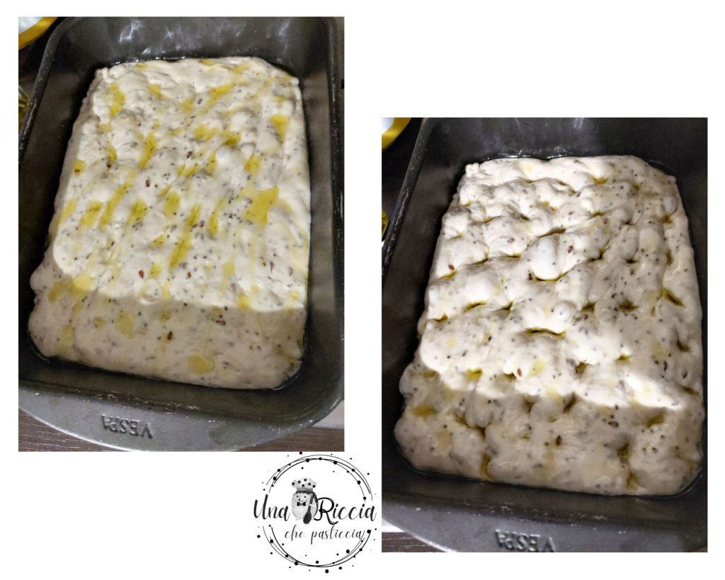uitrollen focaccia chia en lijnzaad