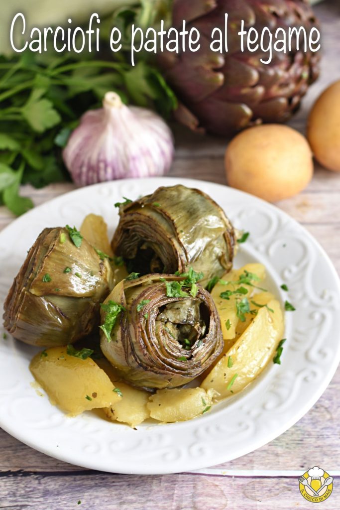 v_ artisjokken en aardappelen in de pan recept bijgerecht hele artisjokken in de pan gestoofd il chicco di mais