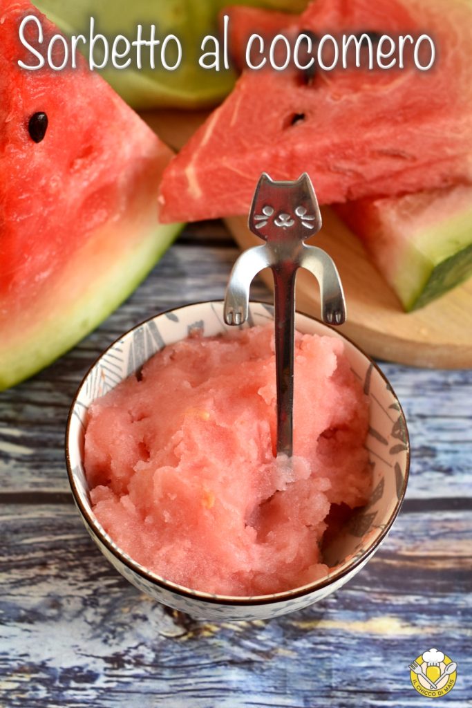 v_ watermeloensorbet recept makkelijk met of zonder ijsmachine slechts 2 ingrediënten il chicco di mais