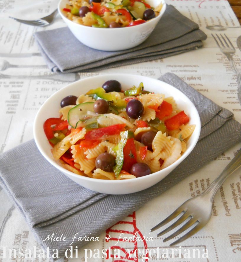 Vegetarische pastasalade
