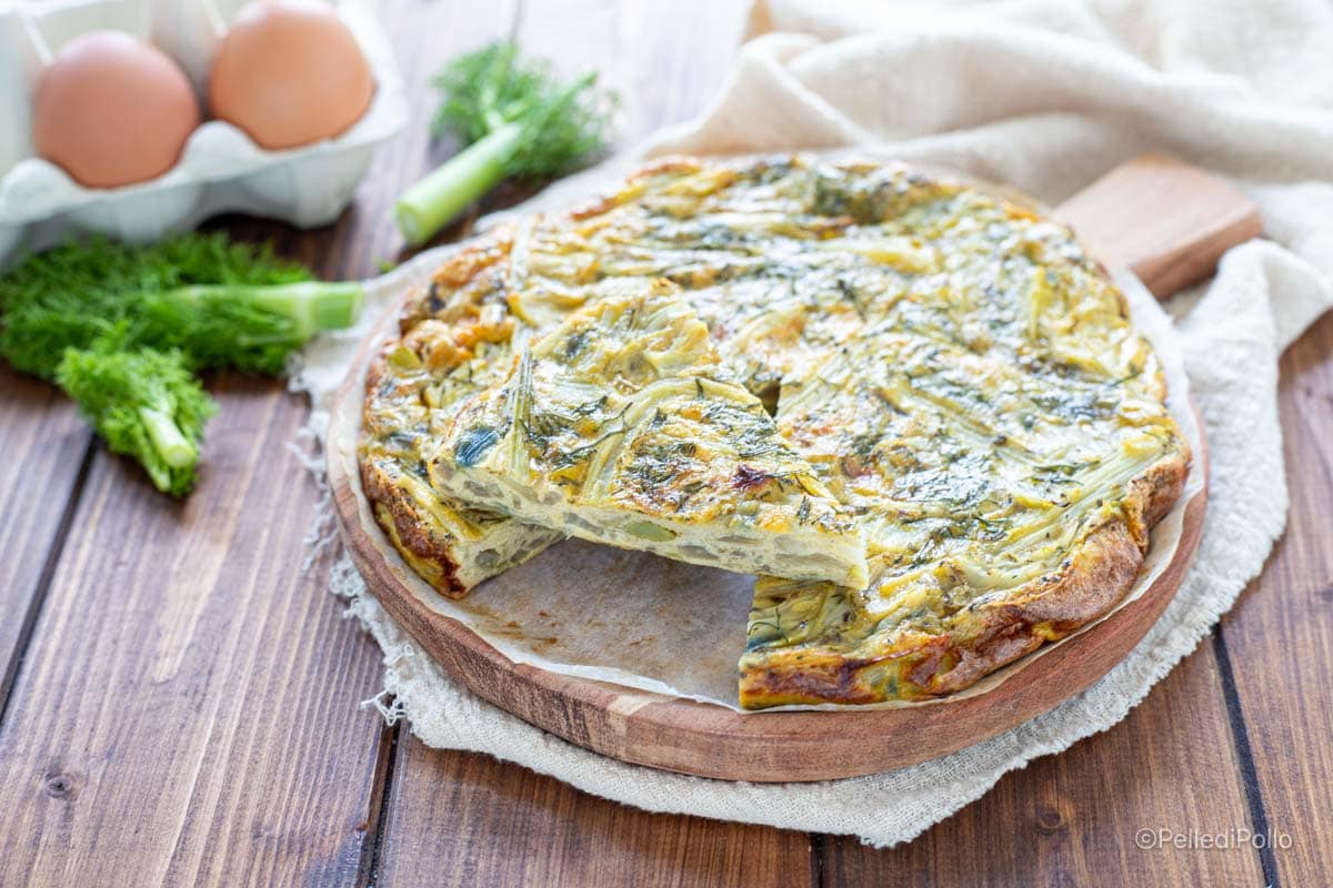 Venkelomelet uit de oven