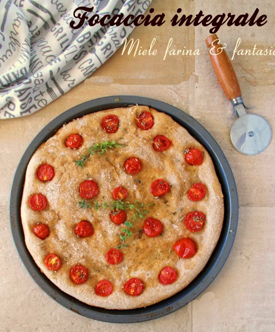 Volkoren focaccia met natuurlijke gisting