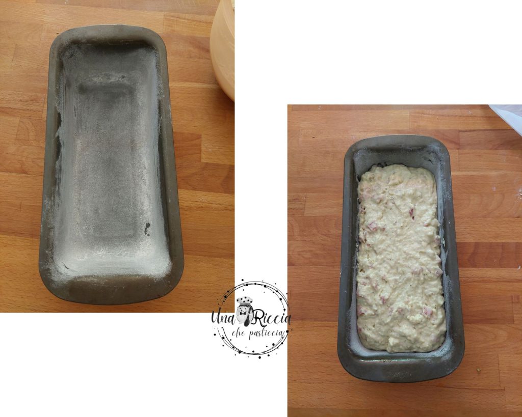 vorm voor hartige plumcake met spek zonder eieren