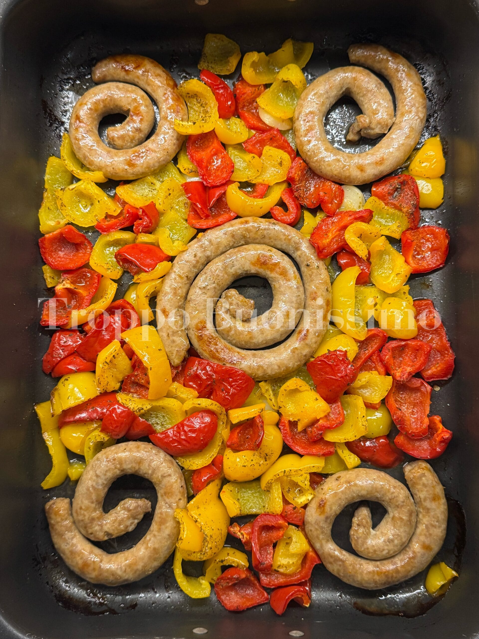 Worst en paprika uit de oven