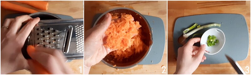 wortelrösti geraspte wortelpannenkoekjes zonder ei lichte smakelijke fingerfood aperitief het chicco di mais 1 rasp de wortels