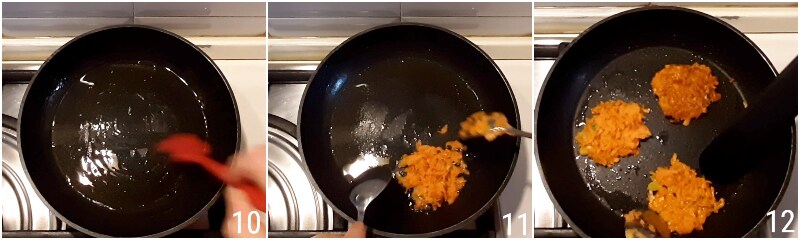 wortelrösti geraspte wortelpannenkoekjes zonder ei lichte smakelijke fingerfood aperitief het chicco di mais 4 rosti in de pan koken