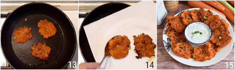 wortelrösti geraspte wortelpannenkoekjes zonder ei lichte smakelijke fingerfood aperitief het chicco di mais 5 serveren