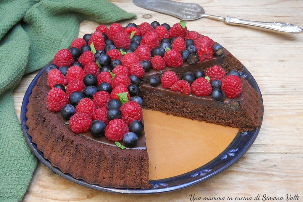 zachte chocoladetaart met bosvruchten oriz