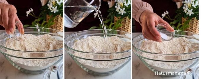 zachte focaccia met aardappelvlokken