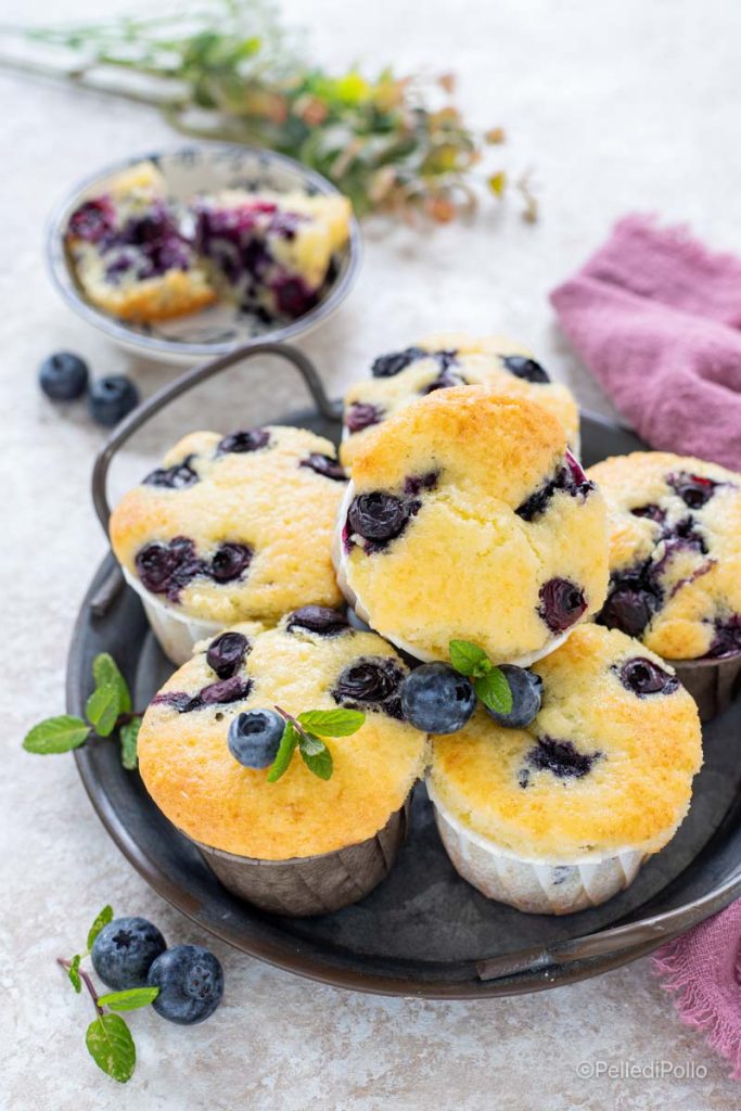 zachte bosbessenmuffins