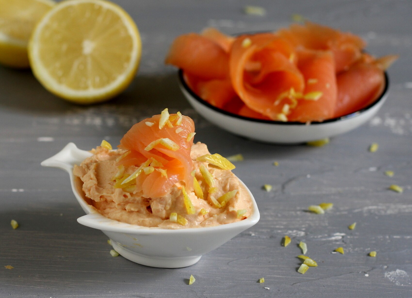 Gerookte zalmcrème met mayonaise