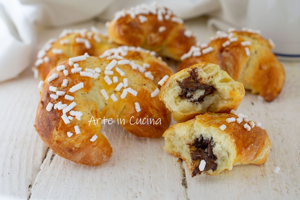 Zeer zachte croissants met Nutella