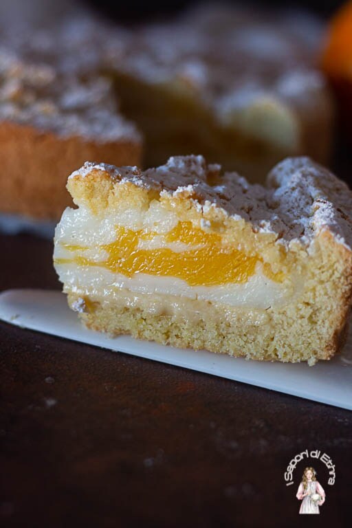 Zeer zachte taart met sinaasappel en vanille