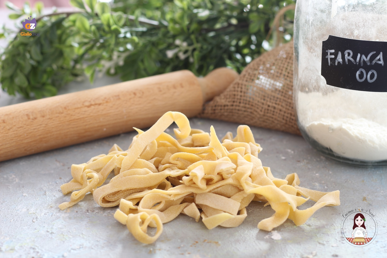 Zelfgemaakte tagliatelle