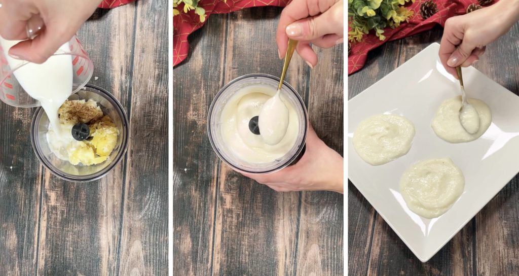 aardappeltaartjes en cotechino in airfryer