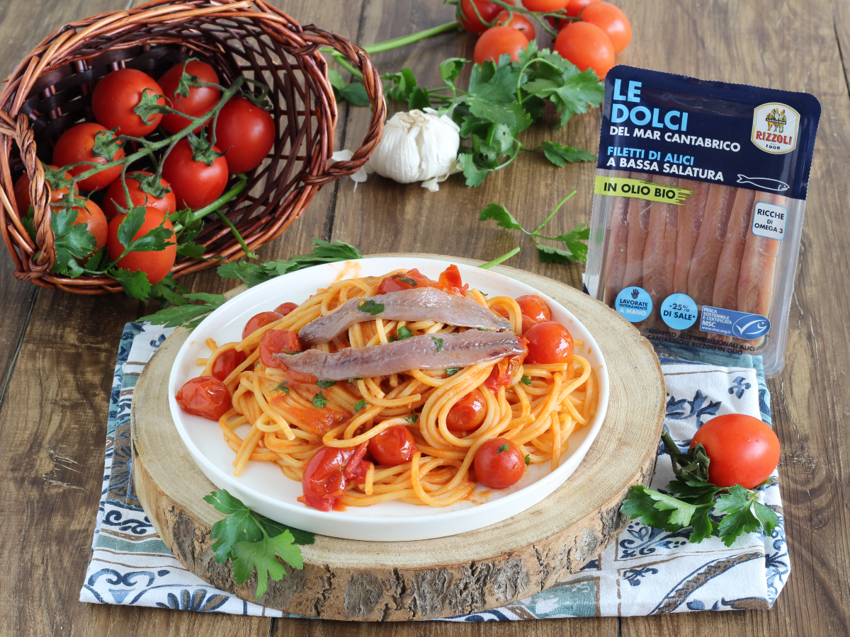 PASTA MET ANSJOVIS OP ROMEINSE WIJZE