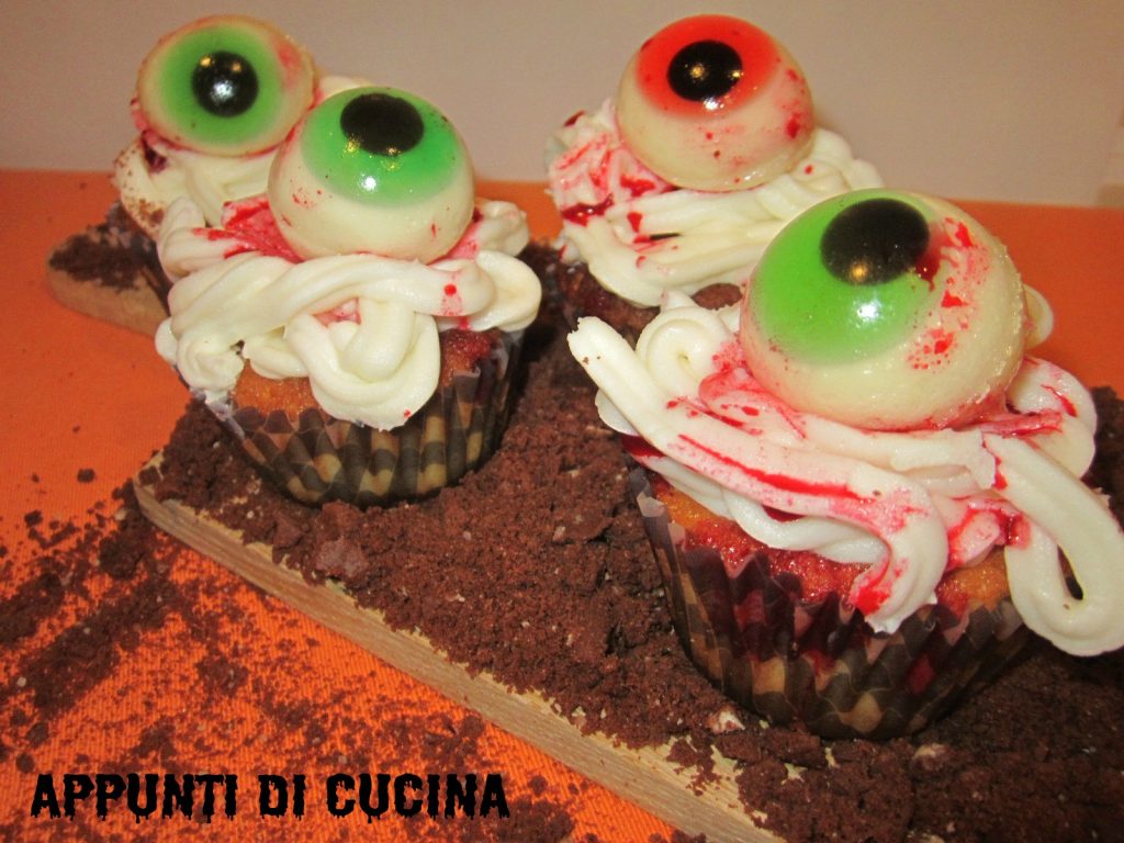 Oogcupcakes van Halloween