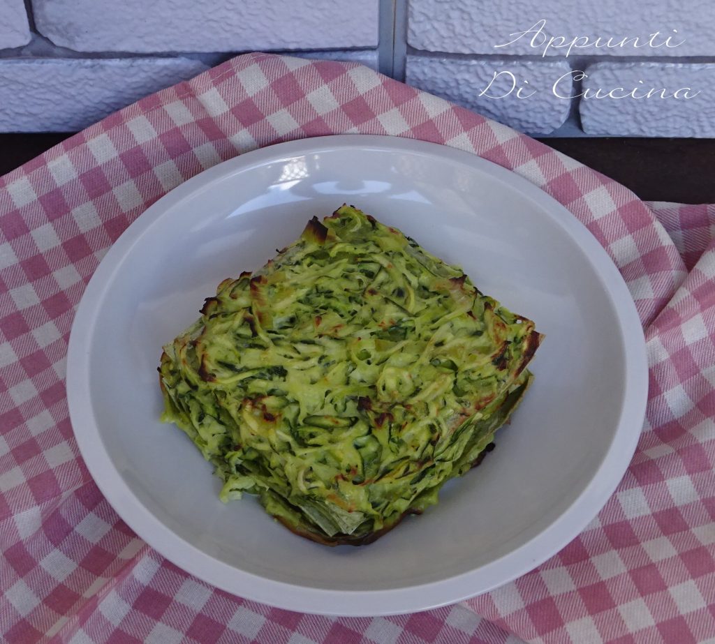 Groene lasagne met prei en courgette