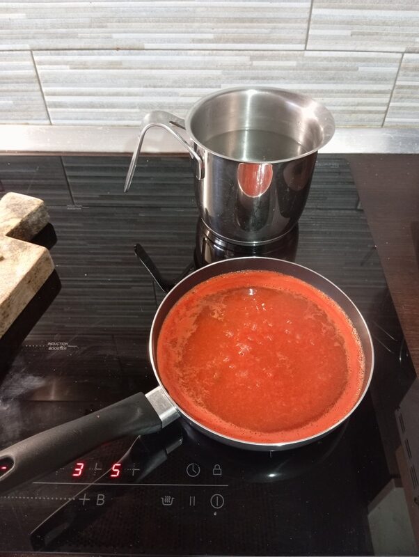 Bereiding van de saus