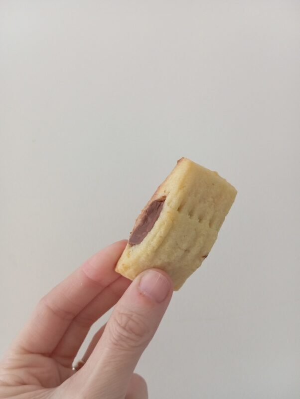 MAKKELIJKE BOTERDEEG KOEKJES GEVULD MET CHOCOLADE