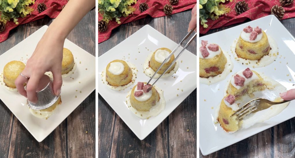 aardappeltaartjes en cotechino in airfryer