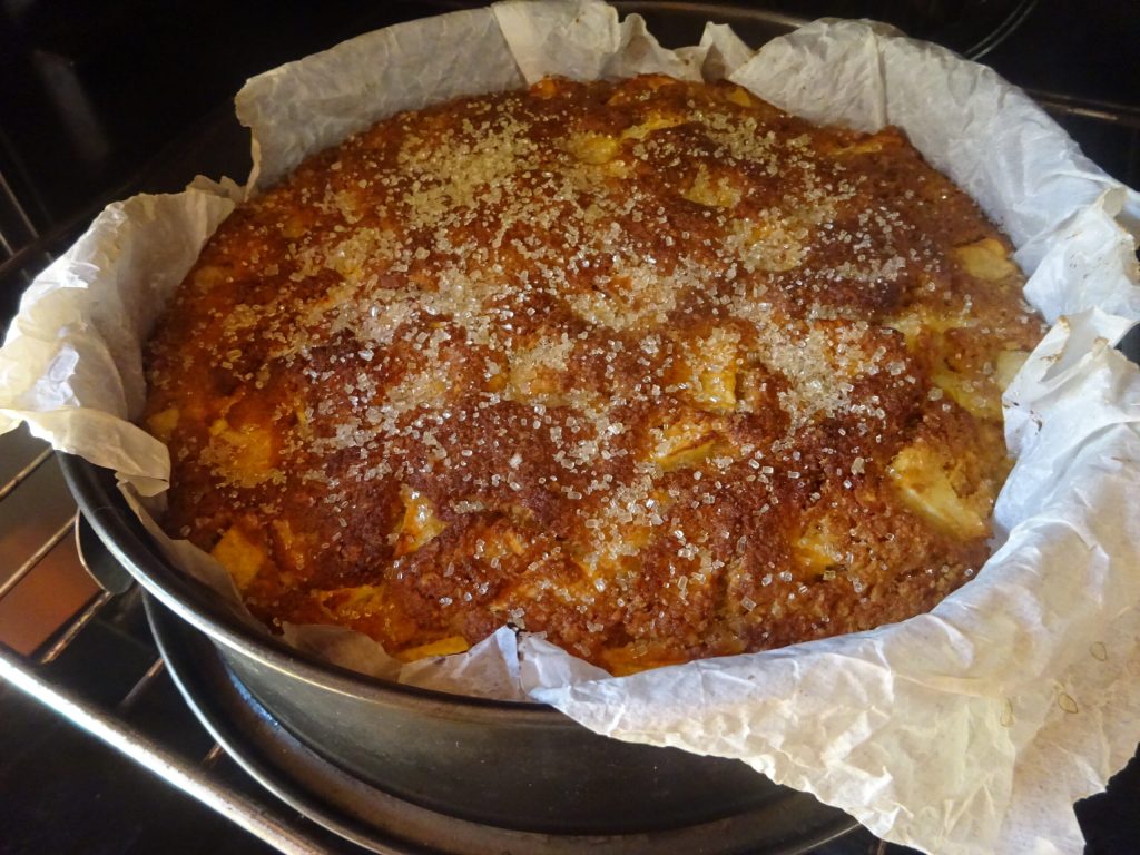 Appeltaart en broodkruimels