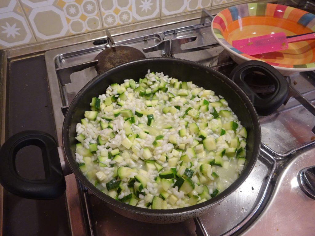 Risotto met courgette en gorgonzola