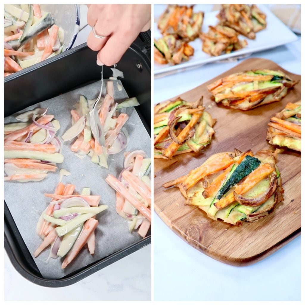 Koreaanse groente pannenkoeken in airfryer