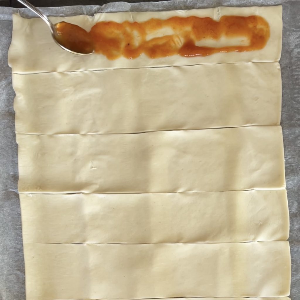 Appelrozen en bladerdeeg