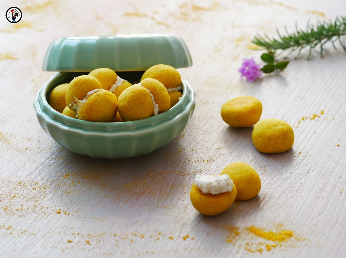 Baci di dama met kurkuma, zwarte peper en rozemarijn – origineel voorgerecht voor veel gasten