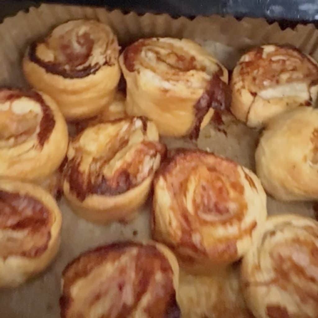 Bladerdeegrolletjes in de airfryer
