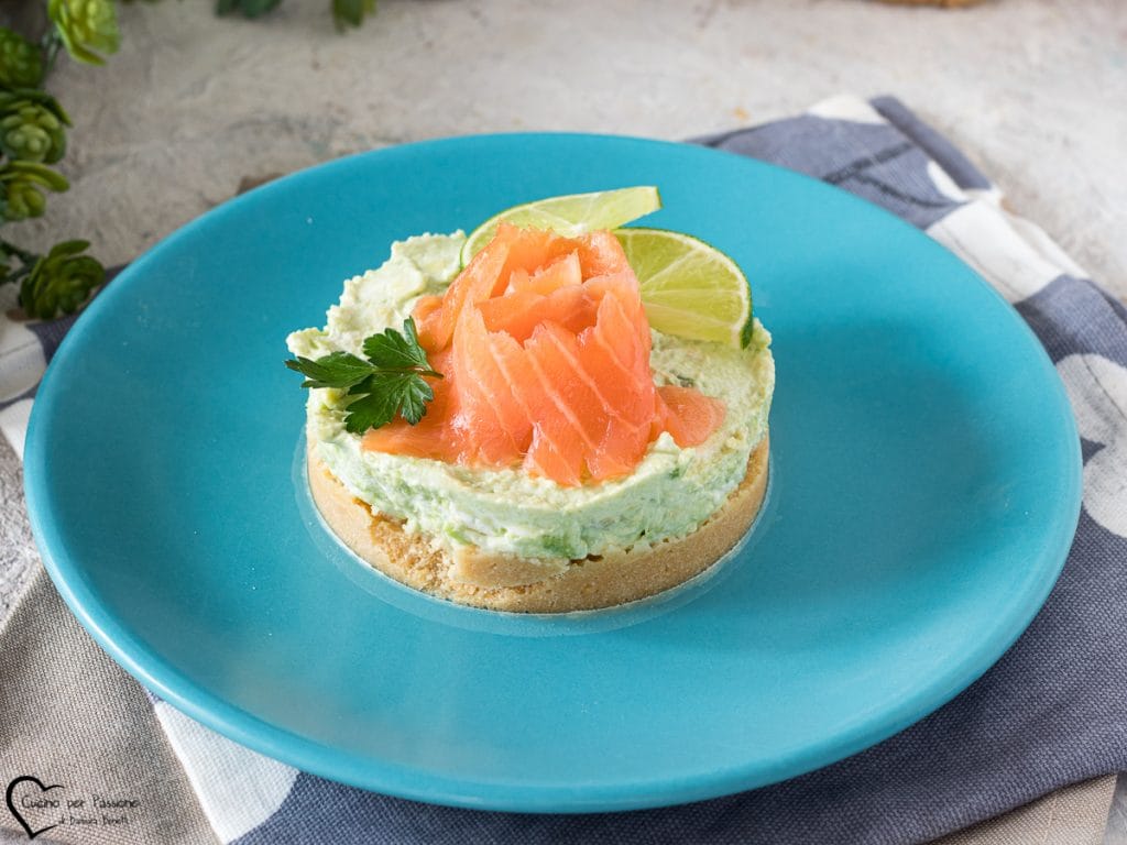 Cheesecake avocado en zalm