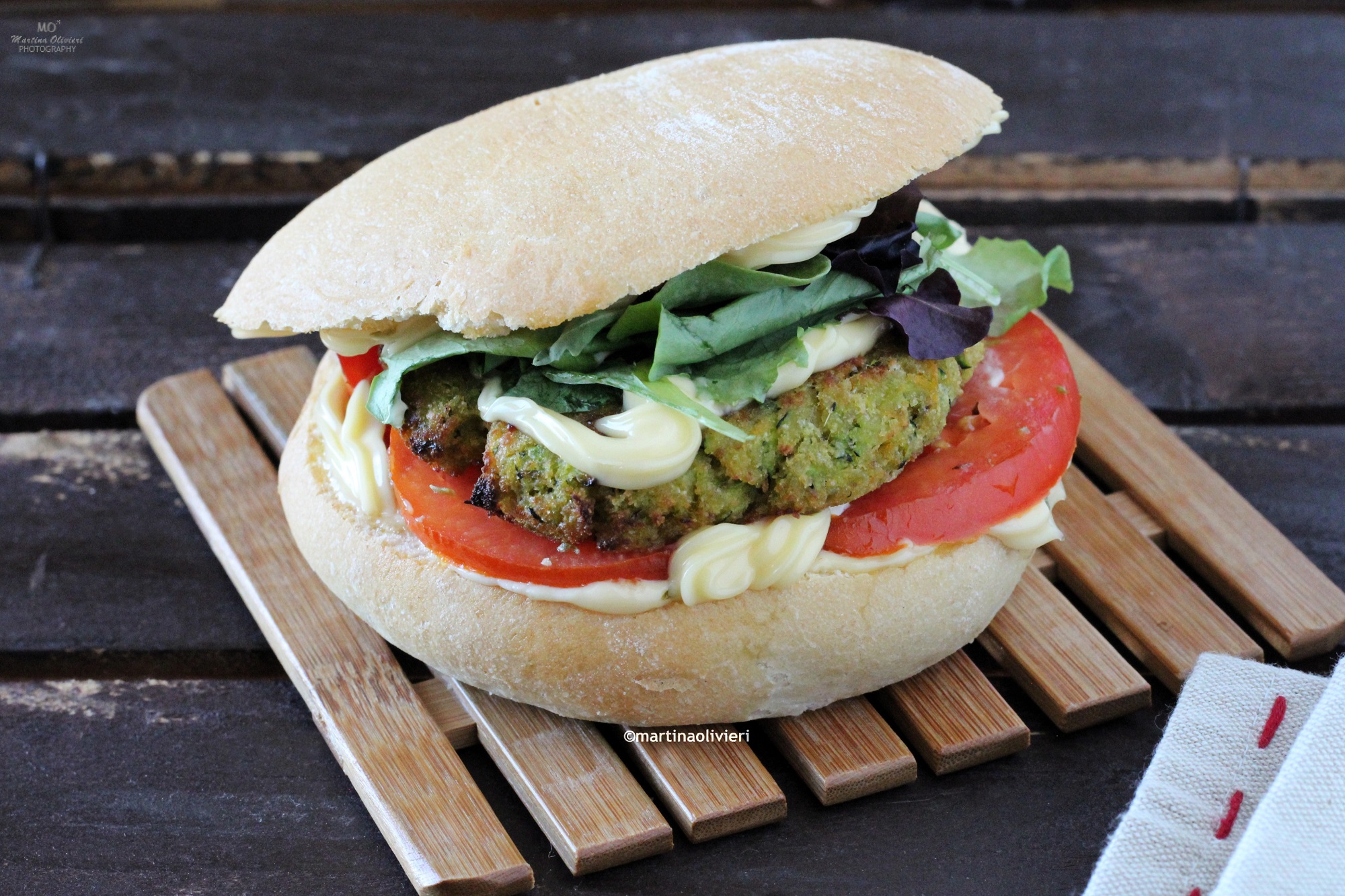 Courgette en wortelburger