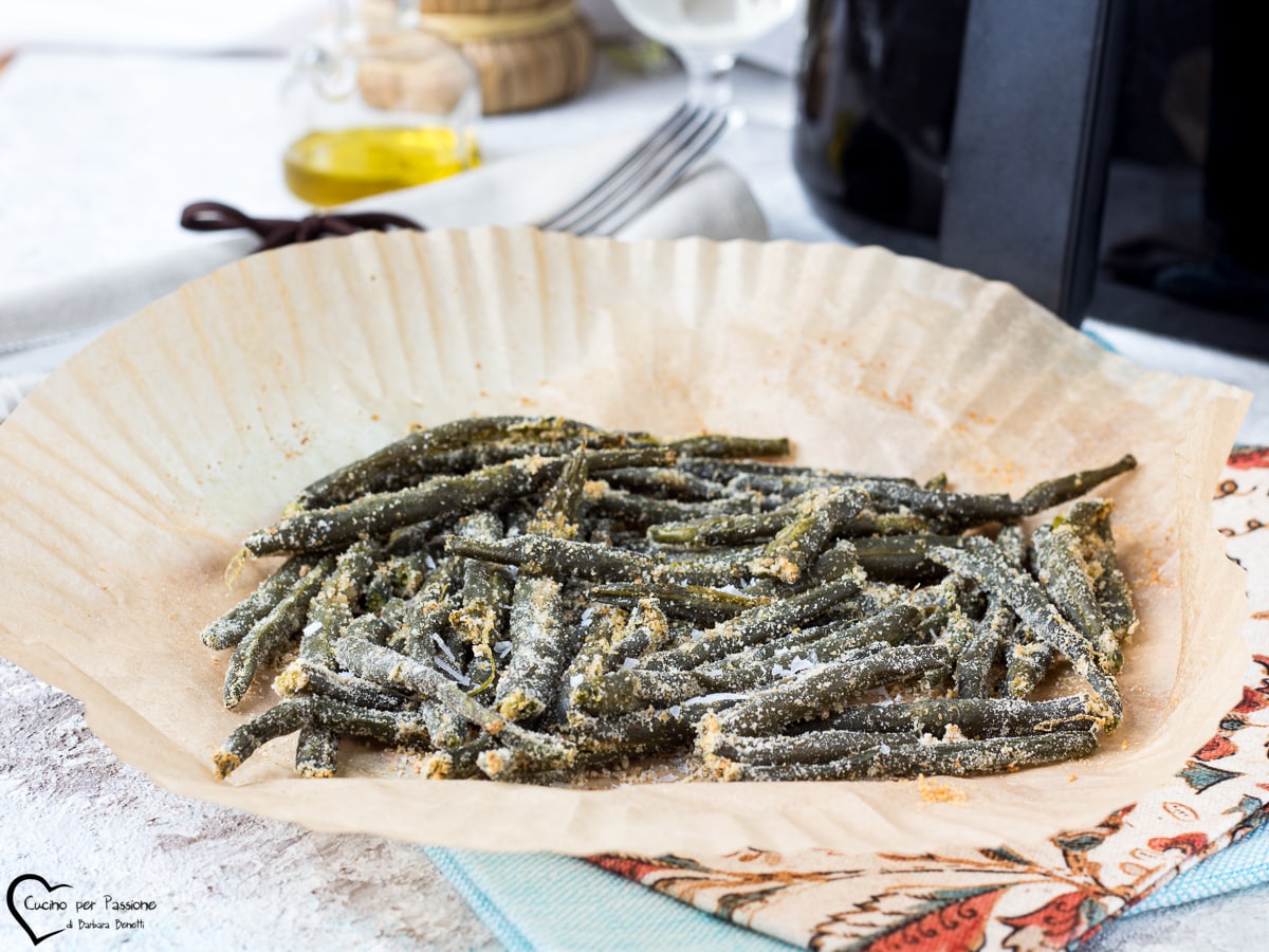 GEGRATINEERDE SPERZIEBONEN IN DE HETELUCHTFRITEUSE