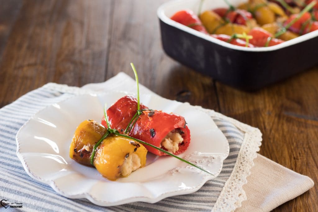 Gevulde paprikarolletjes met tonijn