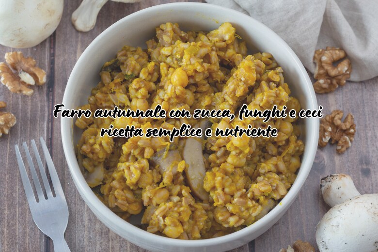 Herfstspelt met pompoen, champignons en kikkererwten: eenvoudig en voedzaam recept