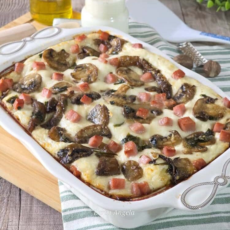 Lasagne met gekookte ham en taleggio