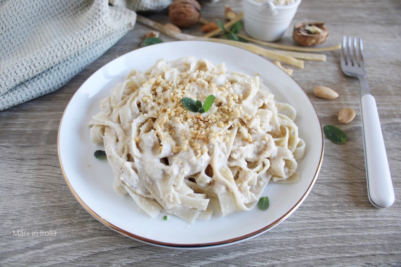 Tagliatelle in Crème van Walnoten en Cashewnoten