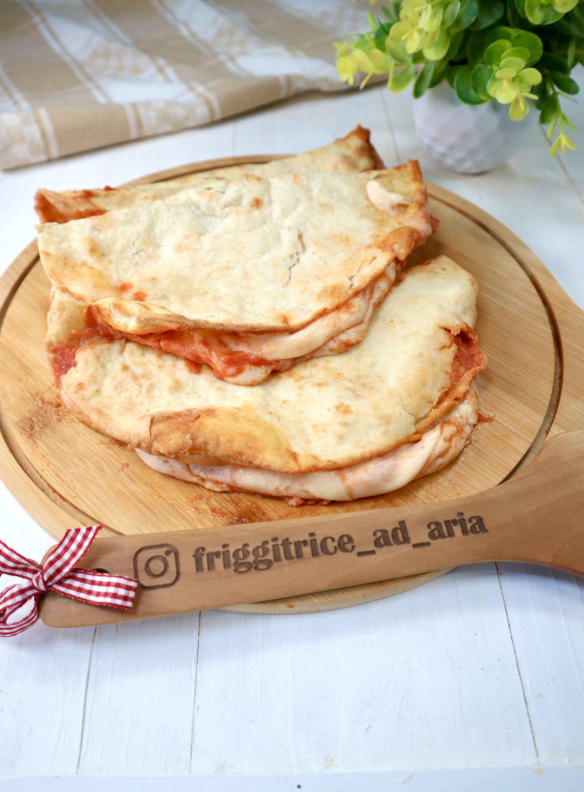 Portemonnee pizzettes in een airfryer
