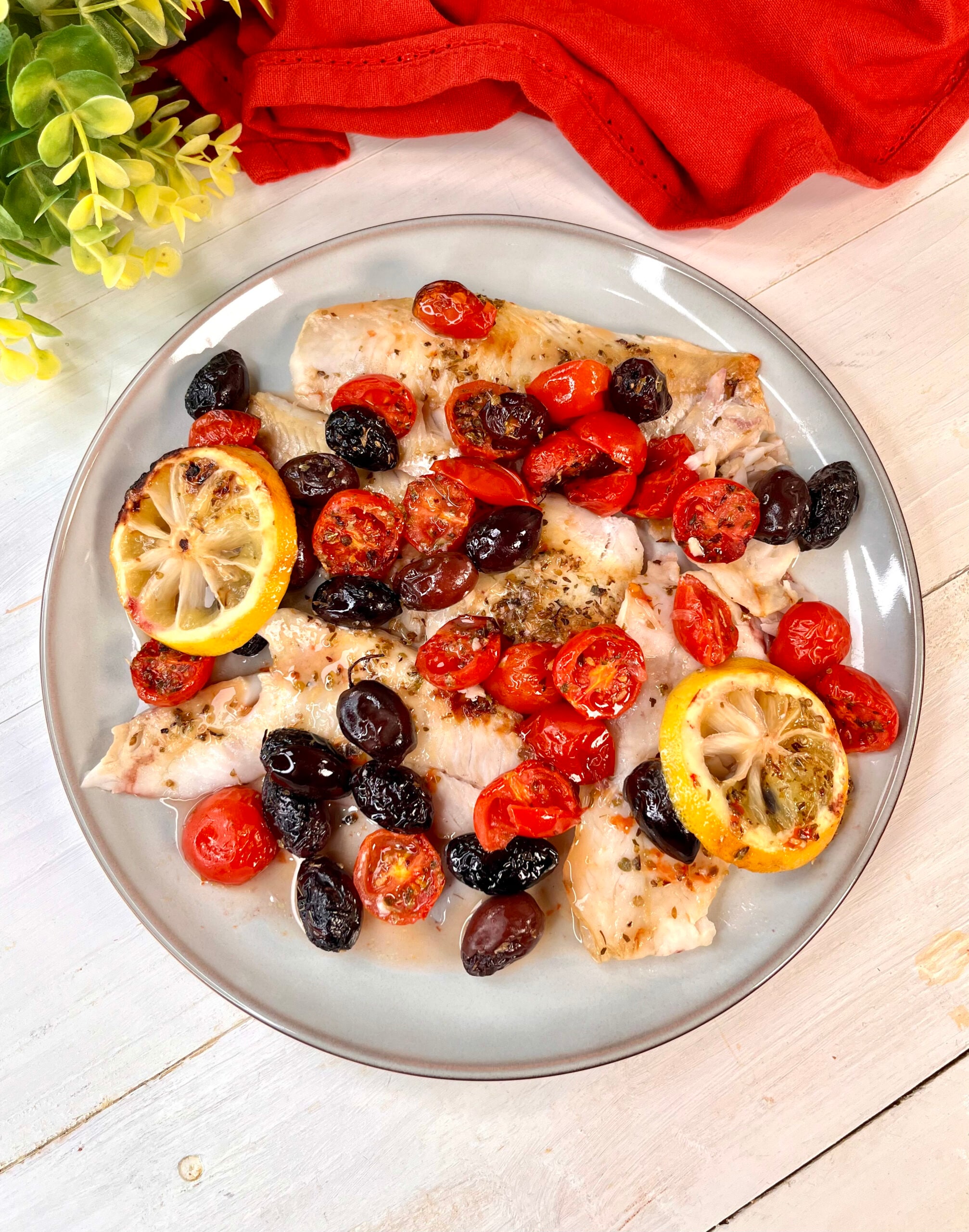 Kabeljauw op Mediterrane wijze in de heteluchtfriteuse