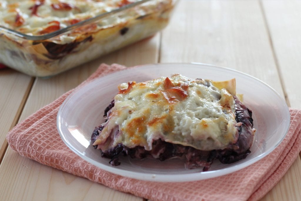 lasagne radicchio en speck