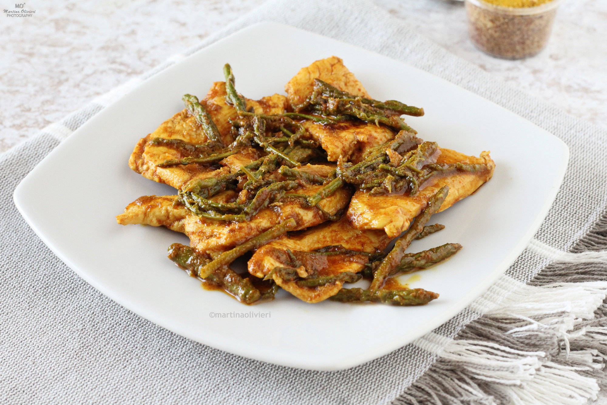 Kip curry met asperges