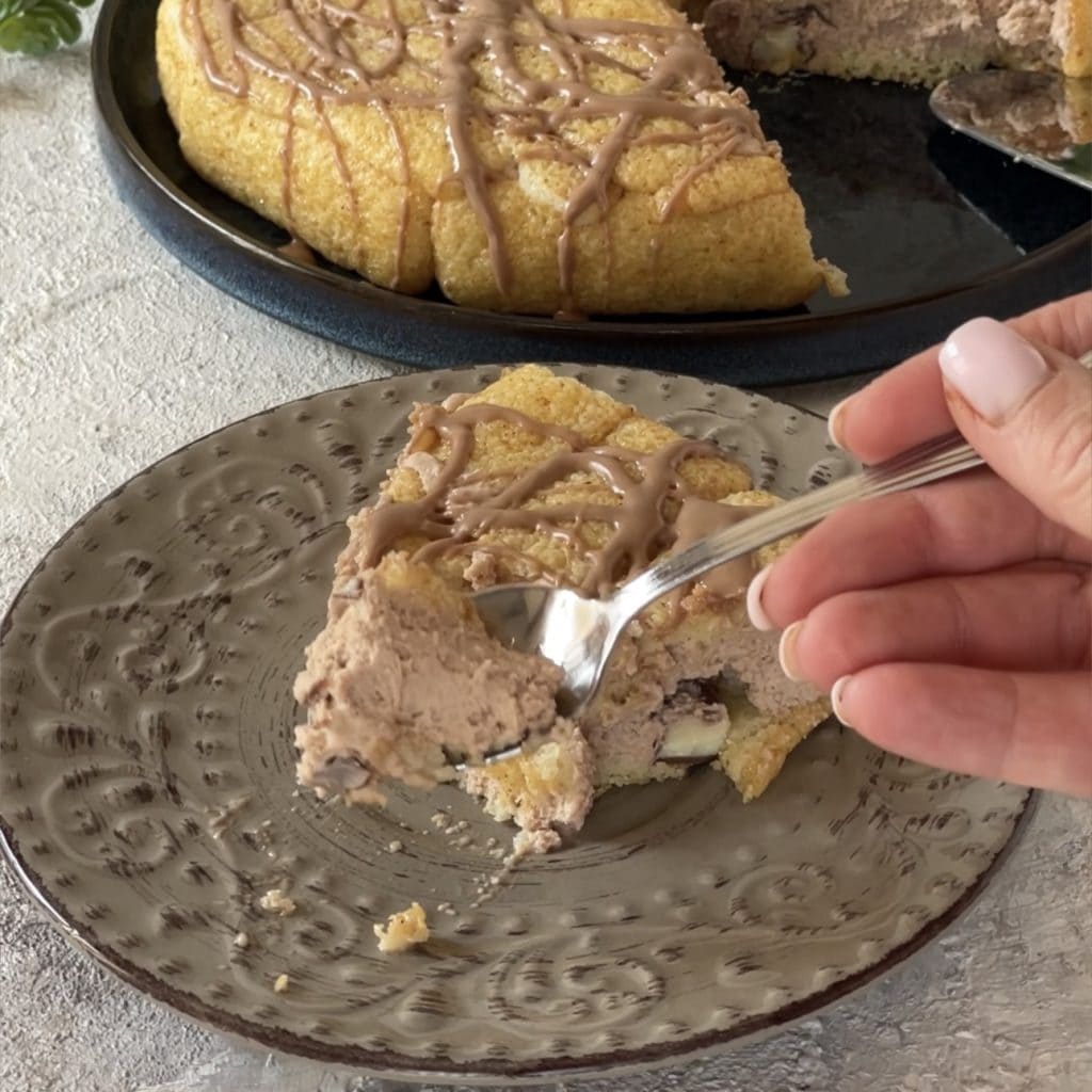 Koud taartje met Kinder chocolade