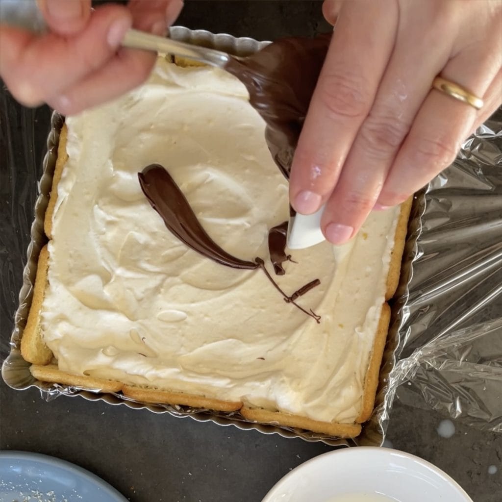 Koude taart met pavesini en nutella