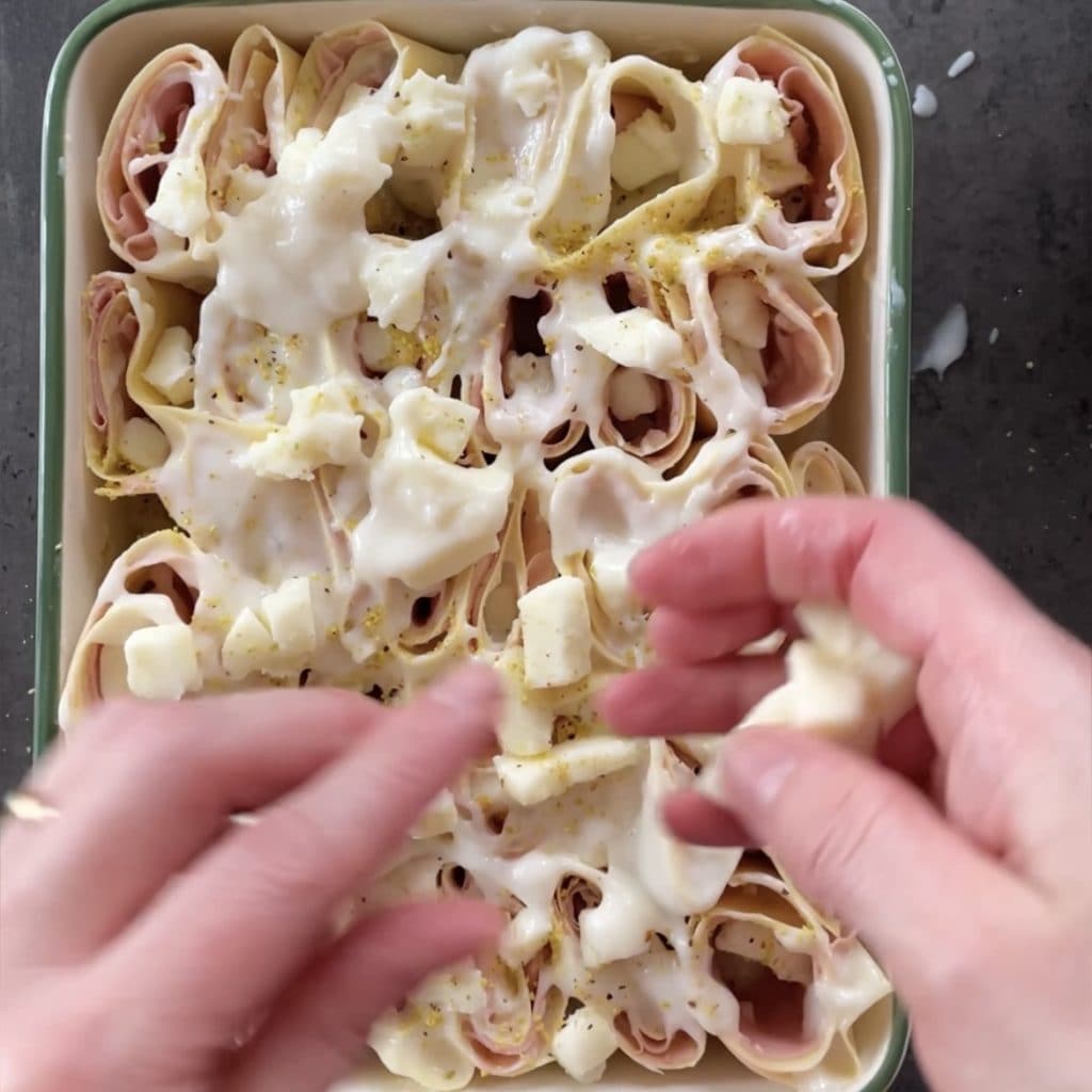 Lasagne met mortadella en pistache